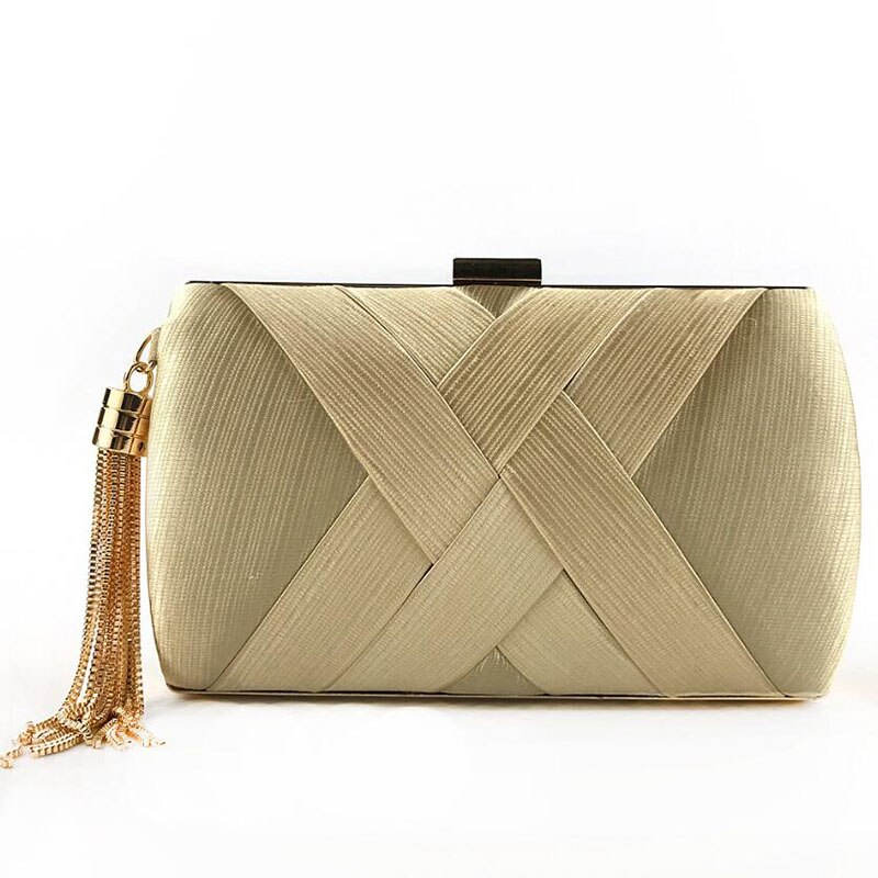 Tamara kobiety eleganckie Tassel sprzęgła torby wieczorowe torebki na imprezę luksusowy projektant wesele kolacja torebka łańcuszkowa torba na ramię moda: light gold