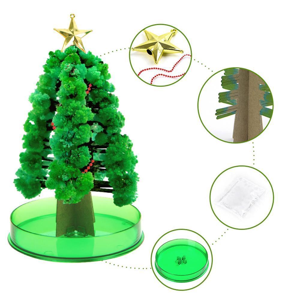 Mini decoraciones para árboles de Navidad con flores mágicas, árbol mágico en flor, juguete para niños, de Navidad