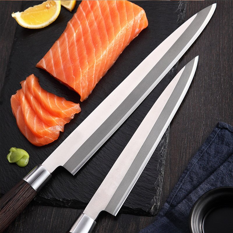 Japansk kniv sashimi kok sushi yanagiba knive 7 cr 17 440c rustfrit stål laksefiletering små køkkenknive