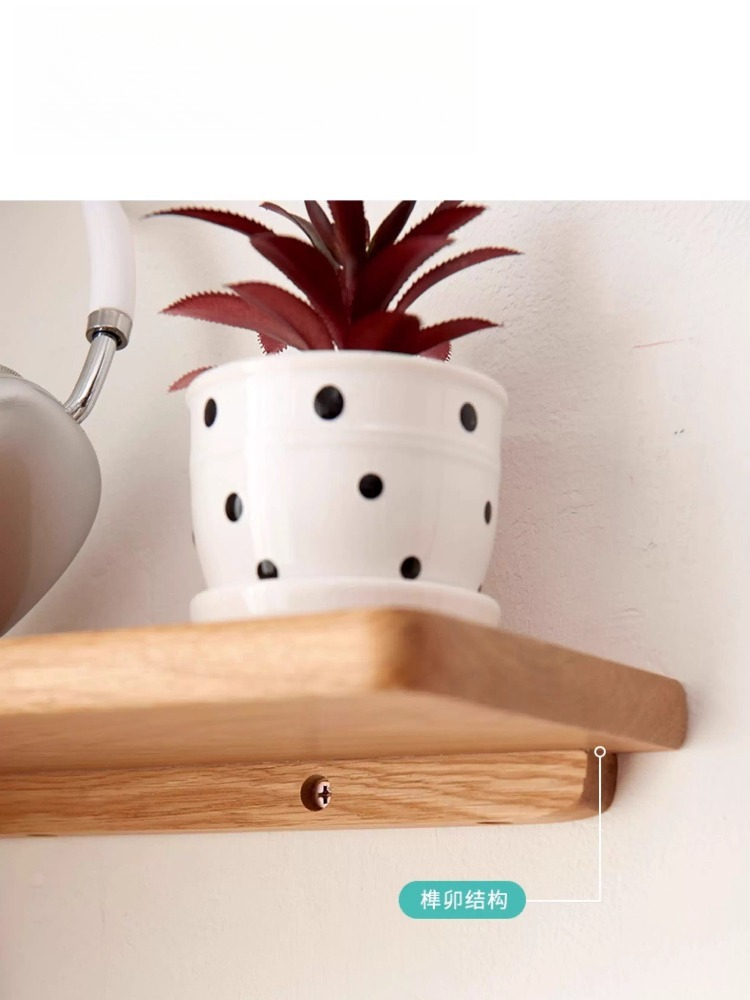 Corner Shelf Wall Mounted Solid Wood Oak Corner Shelves, Floating Shelf for Living Room, Bathroom, Kitchen Corner Organizer Rack