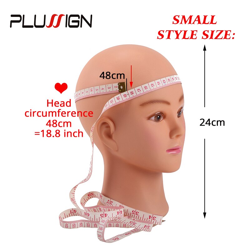 Plussign Female Mannequin Head Bald With Table Clamp Manikin Head For Wig Making Hat Display Makeup Practice 19-21"
