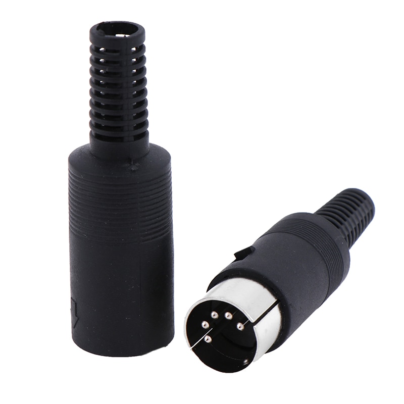 1pc hann/hun din plug socket-kontakt 3/4/5/6/7/8- pins chassiskabelmontering chassiskabelfeste med plasthåndtak