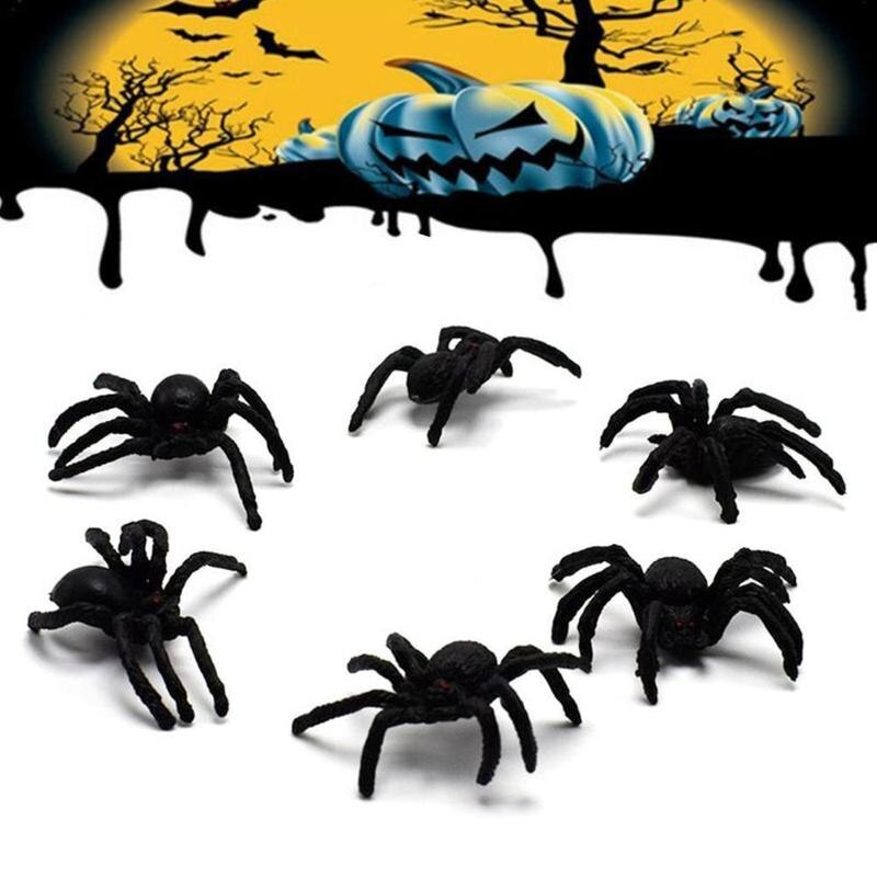 Zwarte Lichtgevende Little Spider April Fools 'S Speelgoed Accessoires 4.5*3Cm Dag Decoratie Diy Lastig Speelgoed