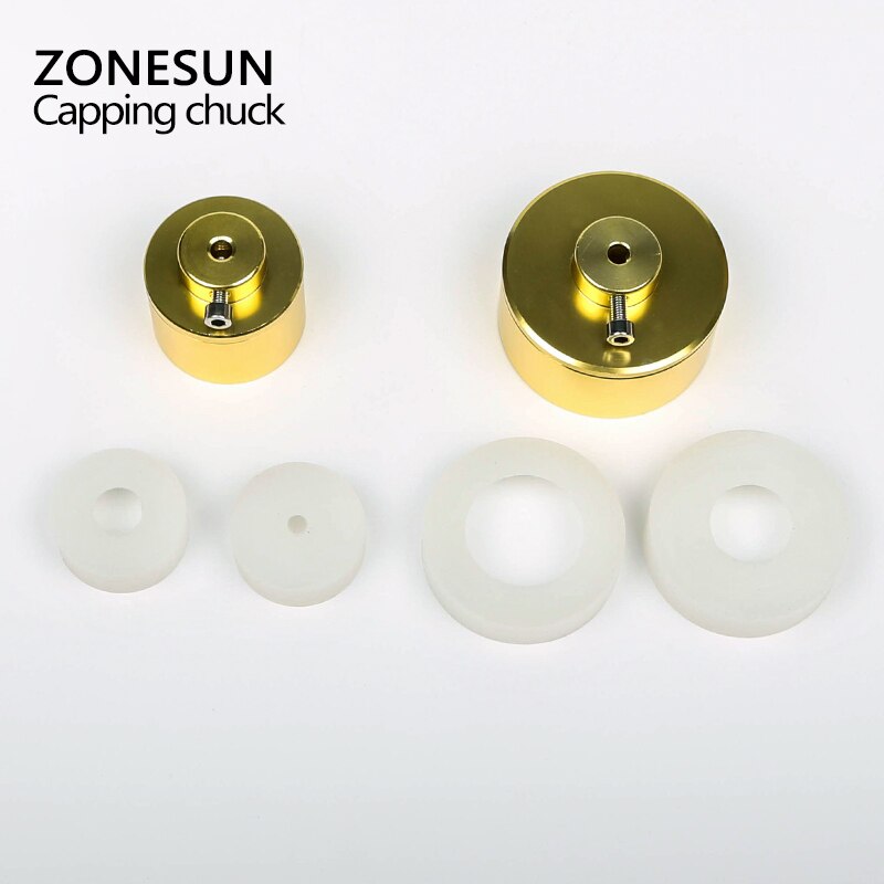 Zonsun capping maskine chuck cap til capper 28-32mm 38mm 10- 50mm rund plastflaske med sikkerhedsring silikone capping