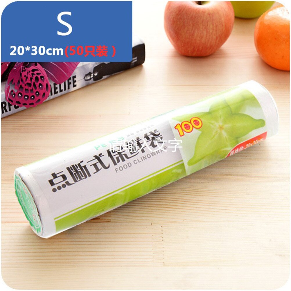 1 Roll Keuken Fris Houden Warmte Sealer Voedsel Saver Bag Vacuüm Voedsel Fruit Opbergtas Verpakking Plastic Zakken Saran Wrap: S