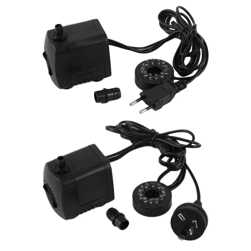 15W AC 220-240V 12 LED Submersible Water Pump For Aquarium Fountain Fish Tank Pond Decoration Led Light Water Pump EU/AU Plug
