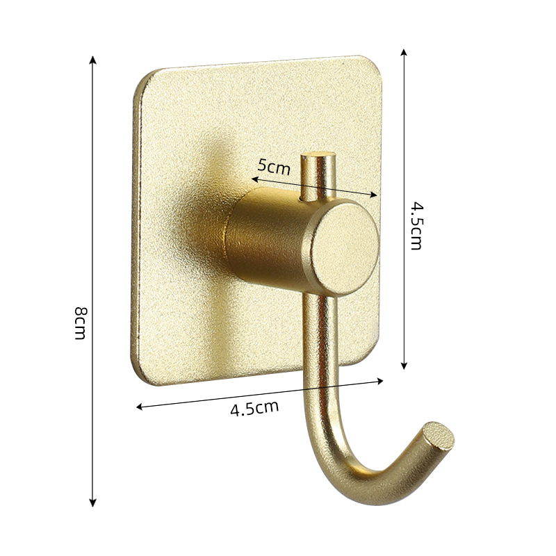 Self Adhesive Wall Hooks Towel Holder Bathroom Door Key Cloth Coat Robe Hanger Kitchen Hardware Rack Bag Hook Organizer: Yellow