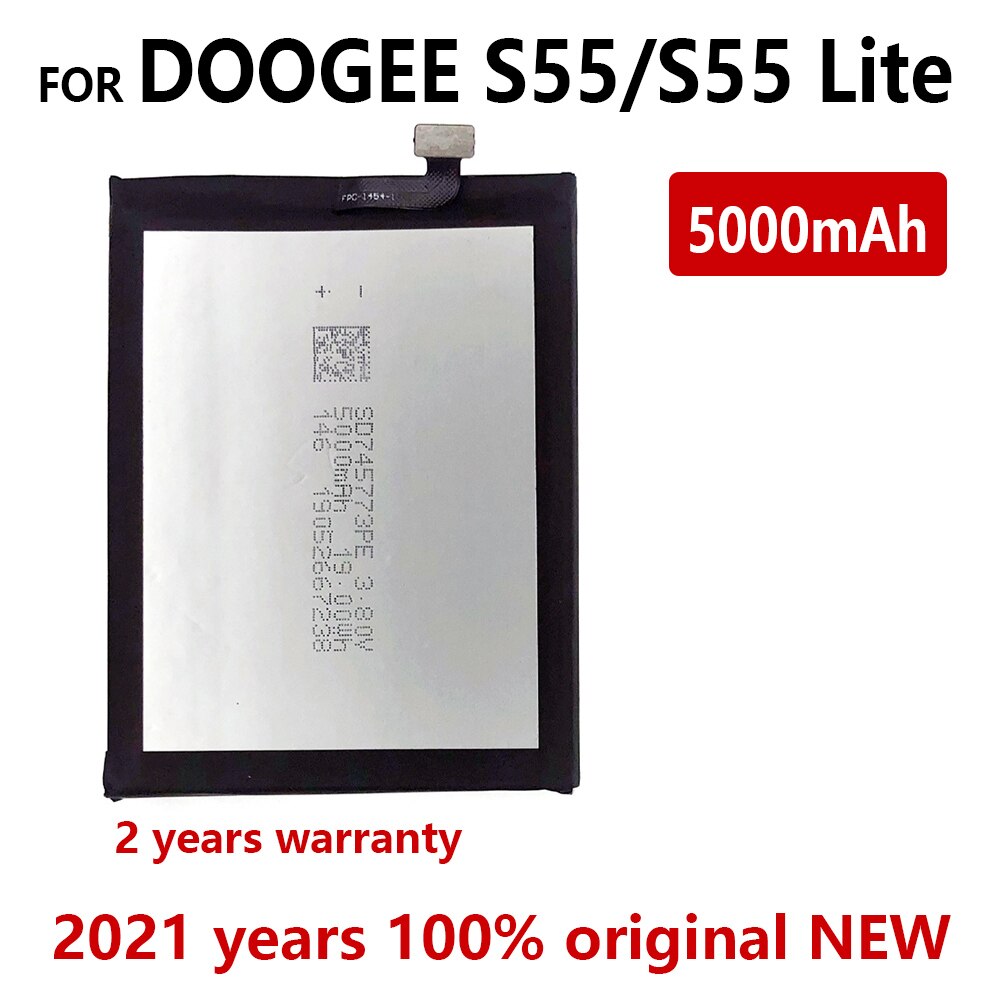 Genuine 5000mAh S55 Phone Batterry For Doogee S55 Original In Stock Replacement Batteries with free tools