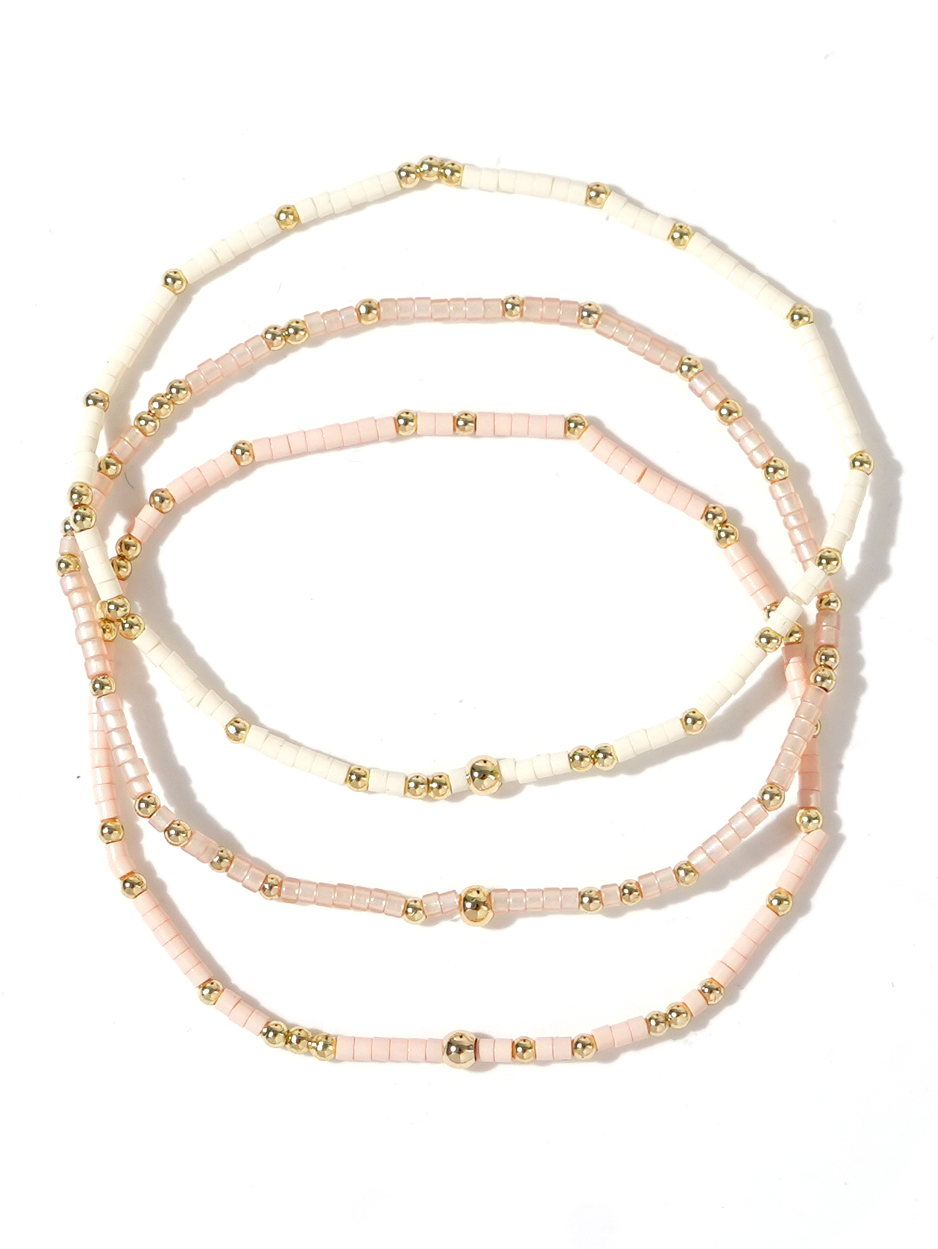 Perles de riz colorées de Style bohème d'été, 3 pièces, perles en cuivre de 2mm, Bracelet de perles empilées: Vert foncé