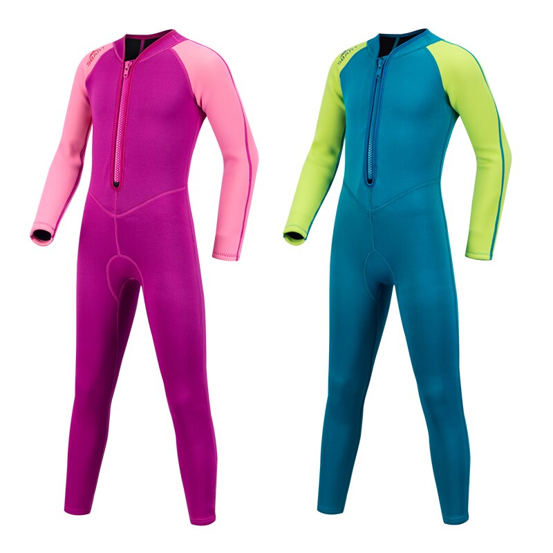 SBART 2mm di Un Pezzo Caldo Neoprene Mute Bambini Anti-Uv Pesca Subacquea Pieno Diving Abiti A Manica Lunga Delle Ragazze Dei Ragazzi Surf Muta