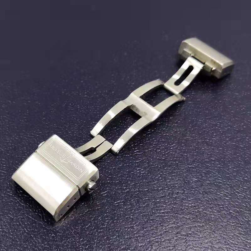 Horloge Accessoires Geschikt Voor Ulysse Nardin Athene Gesp Rubberen Band Gesp 316 Roestvrij Staal Vlinder Gesp 20Mm