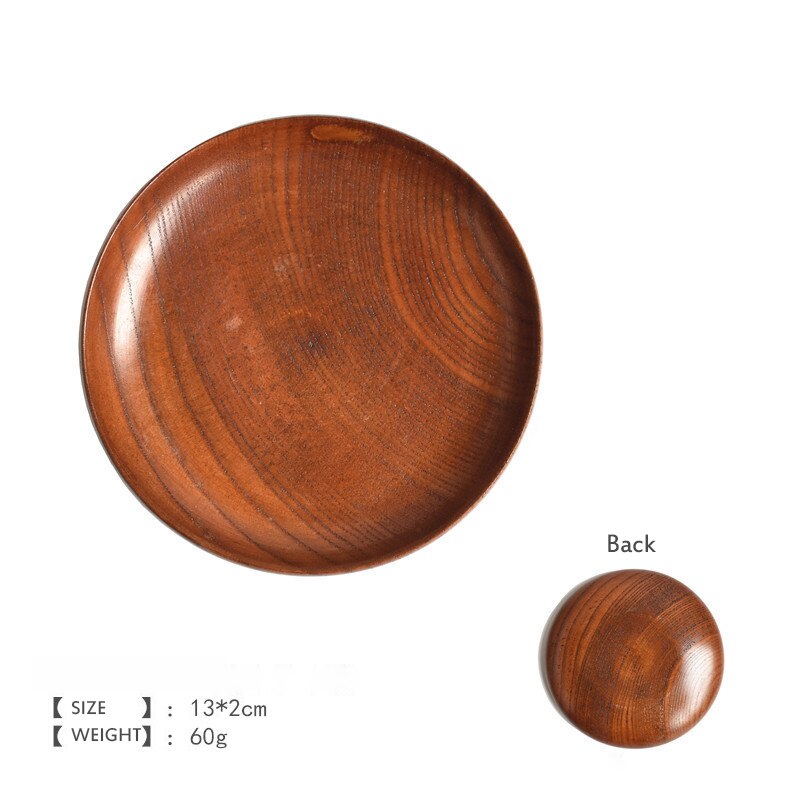 XZJJA 7.5-15cm Ronde Servies Kleine Houten Plaat Keuken Brood Fruit Dessert Schotel Massief Hout Snack Lade Thuis trinket Gerechten: 13x2cm