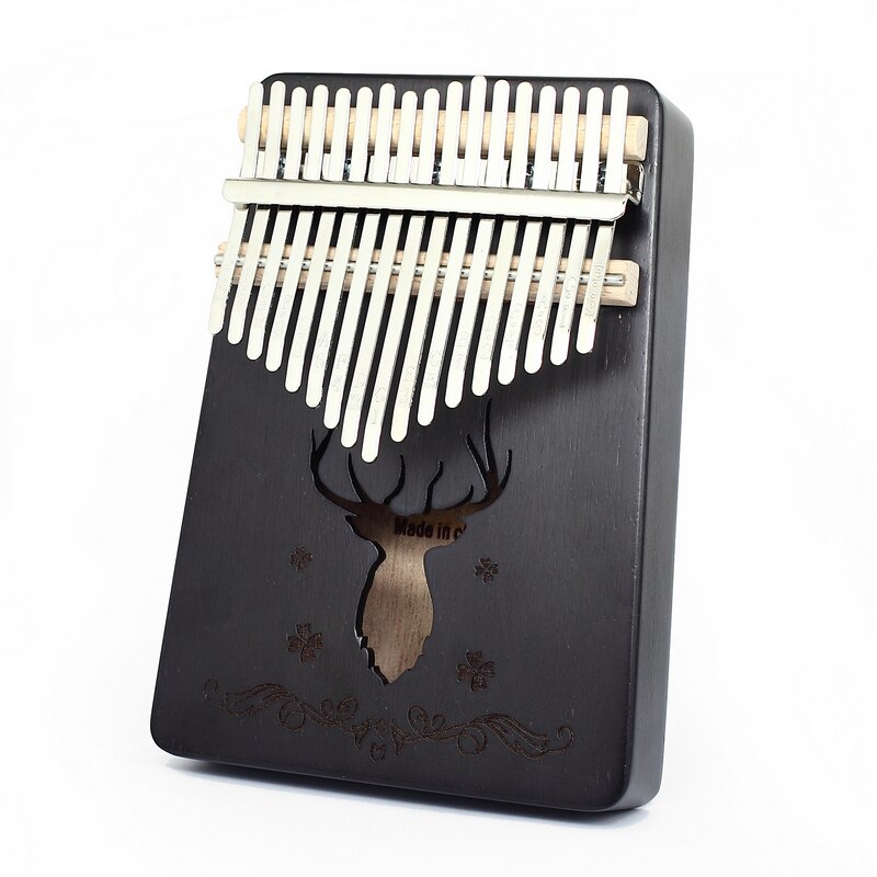 17 touches Kalimba pouce piano doigt piano débutant instrument de musique africain solide pêche coeur avec étude livre tuning marteau: Autre
