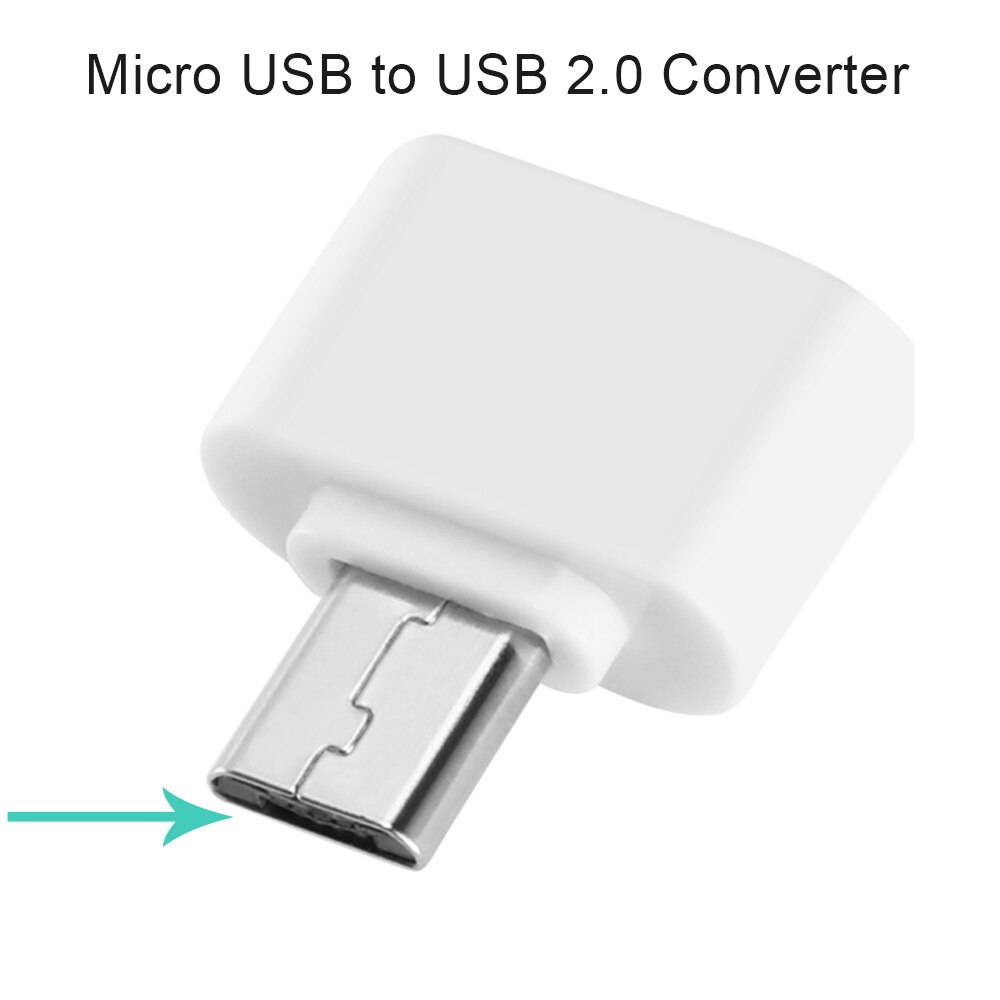 Mini Otg Kabel Usb Otg Adapter Micro Vrouwelijke Converter Type C Adapter Micro Usb Naar Usb Converter Voor Tablet pc Android: USB2.0 white