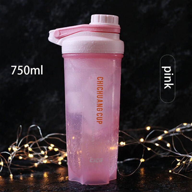 Fashionable, Easy To Carry, Shake And Shake Cup, Fitness Men And Women With Essential Drinking Cups, Fitness Plastic Cups.: pink