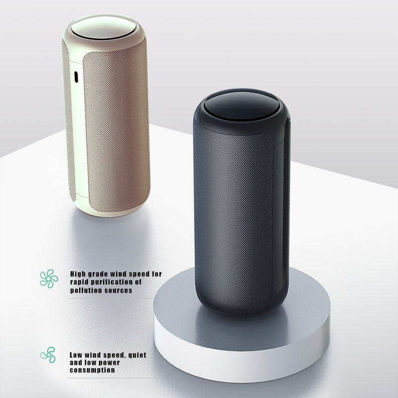 Auto Luchtreiniger Met Hepa Filter Ionische Reinigers Voor Rook Stof Formaldehyde Black Golden Auto Draagbare Ionisator Auto Luchtreiniger