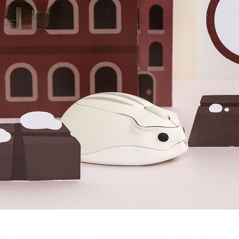 2.4G Wireless Optical Mouse Cute Hamster Cartoon Computer Mice Ergonomic Mini 3D Office Mouse For Kid Girl PC Tablet