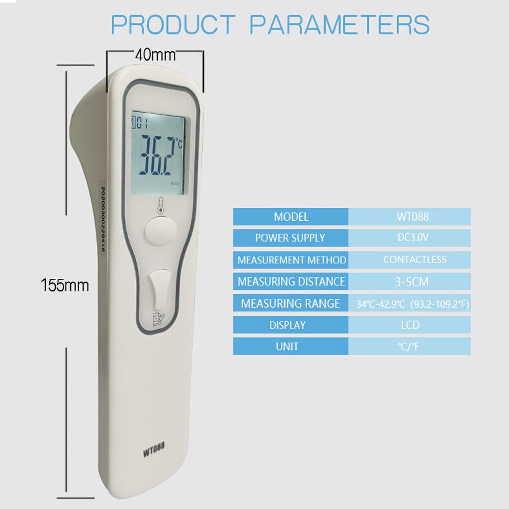 Forehead Thermometer Digital Infrared Body Temporal Thermometer