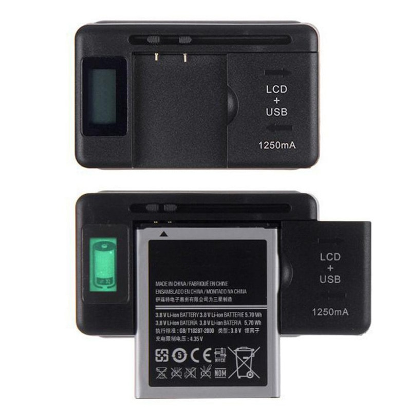 Vaorlo mobil batterilader universell lcd indikator skjerm usb-havn mobiltelefon ladere batterilading eu oss uk støpsel