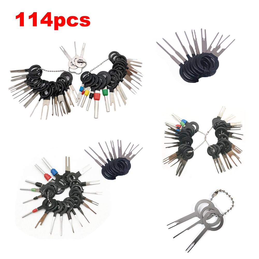 38/41/59/73/67/91/114pcs Terminal Removal Tool Car Electrical Wiring Crimp Connector Pin Needle Extractor Kit Repair Tools