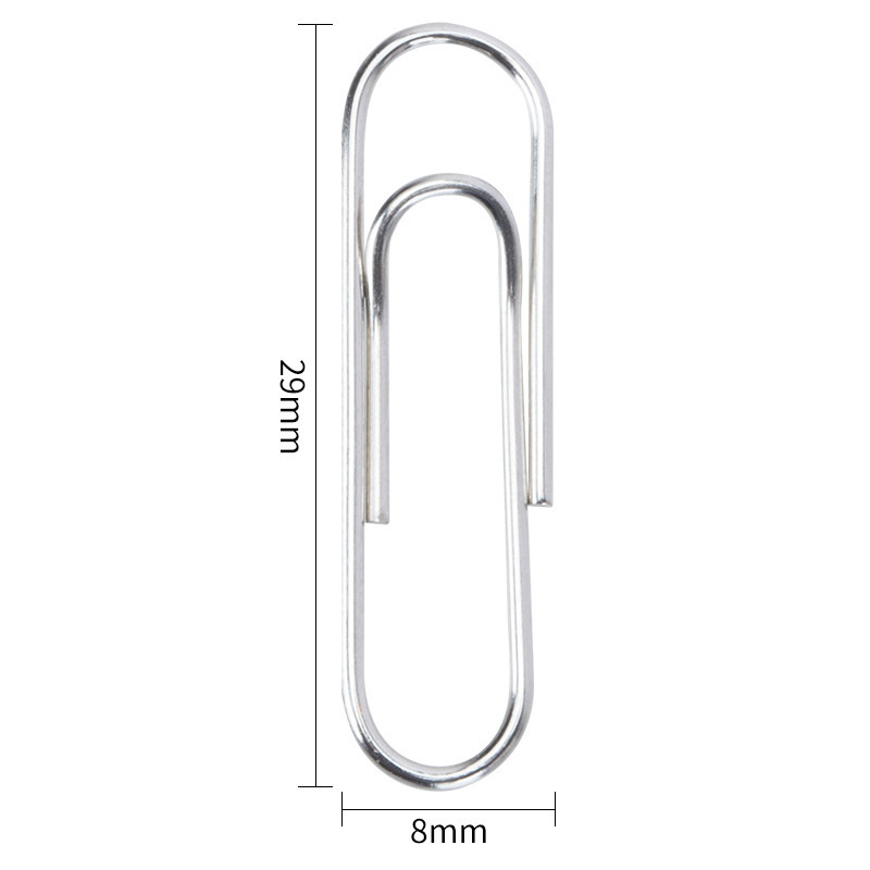 Mini Clips de papel de Metal para oficina, Clip Simple y sencillo, suministros de papelería escolar, organizador de accesorios, 50 unidad/bolsa