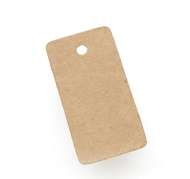 100Pcs Kraft Papier Tags Met Snaren Hang Tags Kledingstuk Tags Voor Candy/Cookies Display Verpakking Label kaart