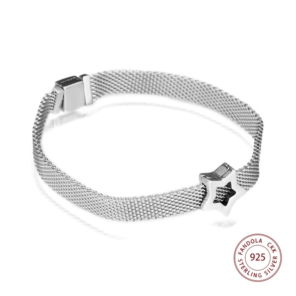 Relexions Sleek Star Clip Charms 925 Sterling Silver Beads for Jewelry Making Fits Original Brand Bracelet