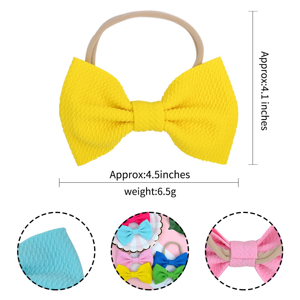 20 colores, caramelo Color brillante cinta elástica para la cabeza del bebé suave Scrunchie cinta de pelo de bebé niños niñas turbante hecho a mano accesorios para la cabeza