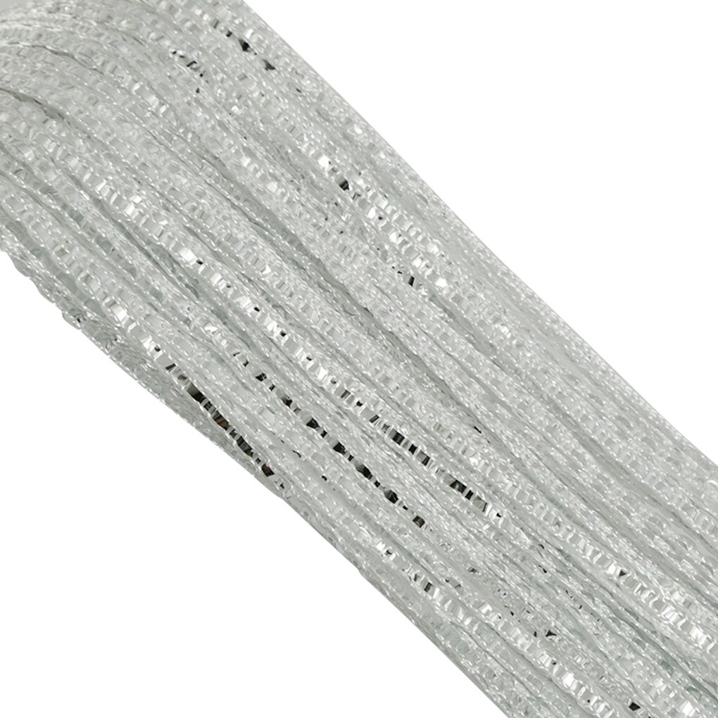 Newest Crystal Curtain Flash Line Shiny Door String Curtain Wall Panel Edge Window Room Divider Blind Tassel Screen: white