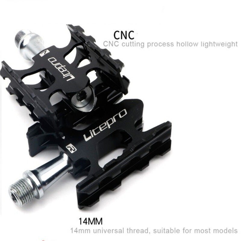 Pedal Sepeda MTB Lipat 412 Bahan Aluminium Alloy Ultra Ringan pedal bagian-bagian sepeda
