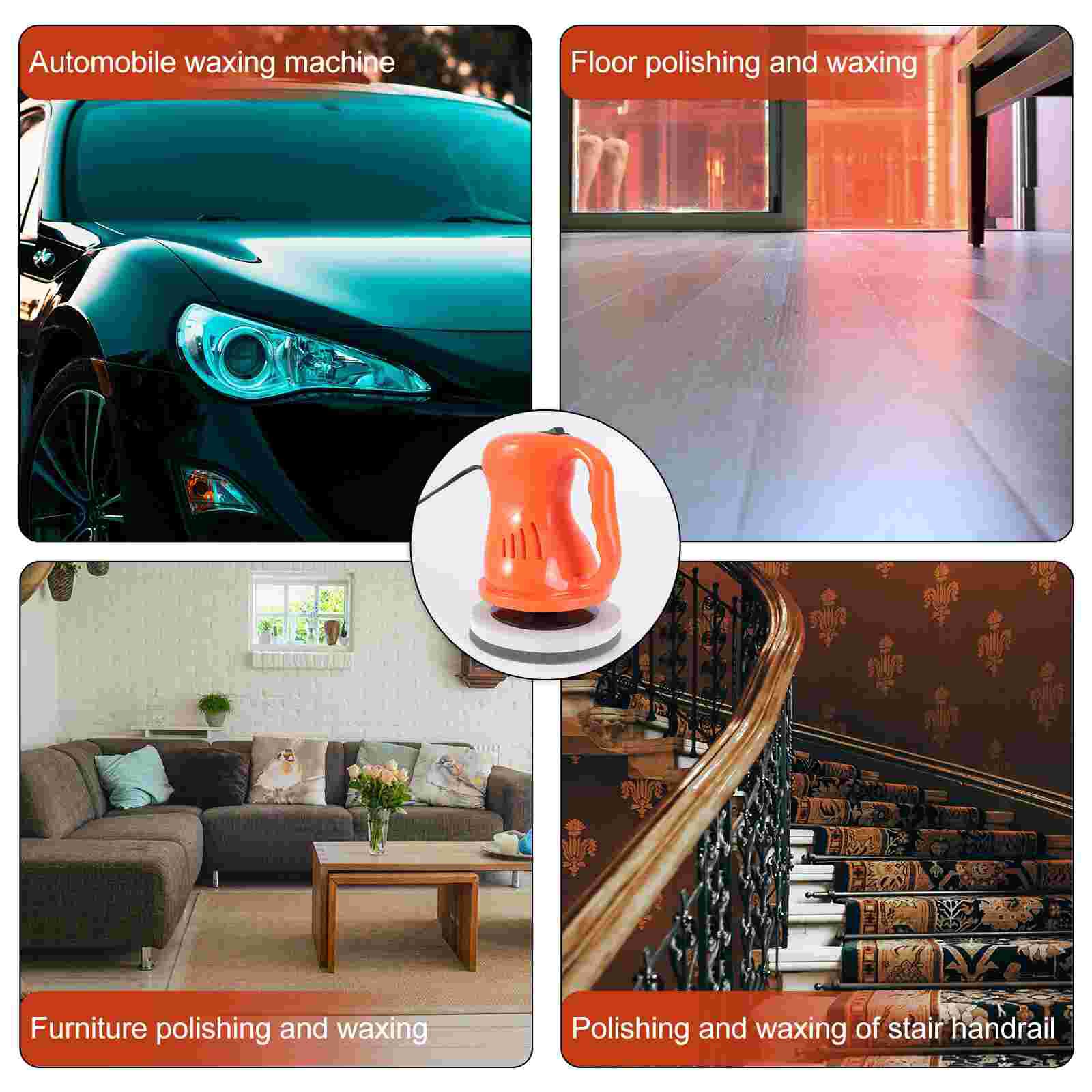 12V Car Polisher Waxer Kit Waxing Polishing Machine for Car Vehicle (Orange)