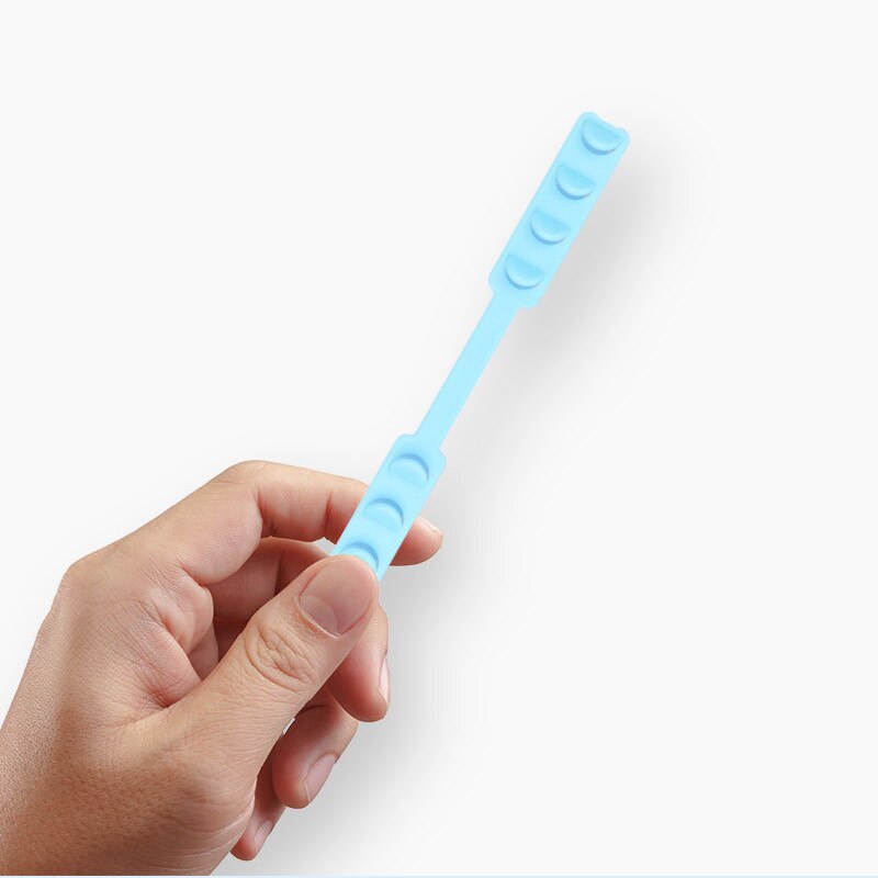 Gancho antideslizante ajustable para mascarilla, tira de extensión auxiliar de silicona, accesorios para adultos, banda elástica suave y duradera, 100 Uds.: Azul