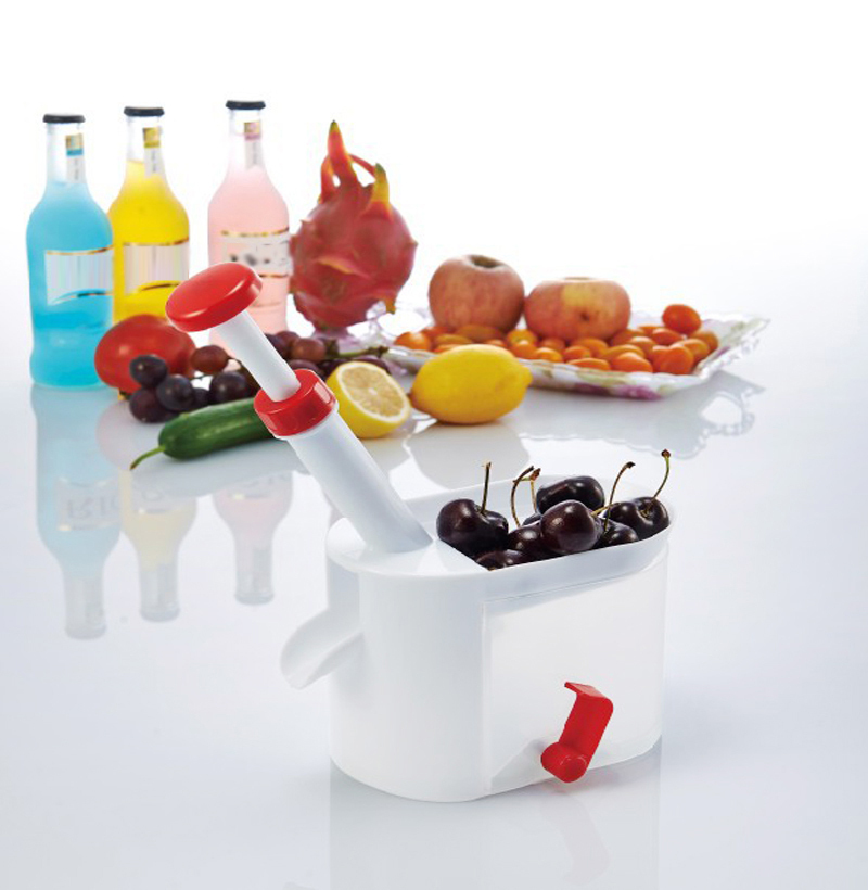 Cherry Olive Pitter Corer Stone Seed Removal Squeeze Grip Go Nuclear Device Fruit Core Remover Fruit Vegetable Tool