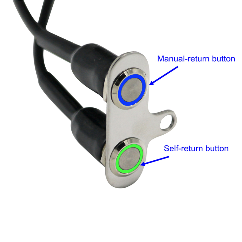 MotoLovee Edelstahl LED Motorrad Schalter AUF-aus Lenker Einstellbare Halterung Wasserdichte Schalter Geschmack DC12V Nebel Licht: D3