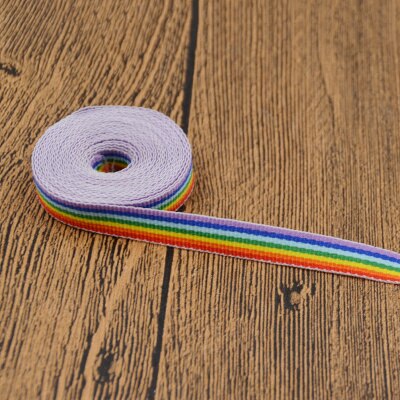3m rayas del arco iris cinta para prenda de decoración para costura para manualidades DIY accesorios para el cabello tela suministros de correa materiales: 1