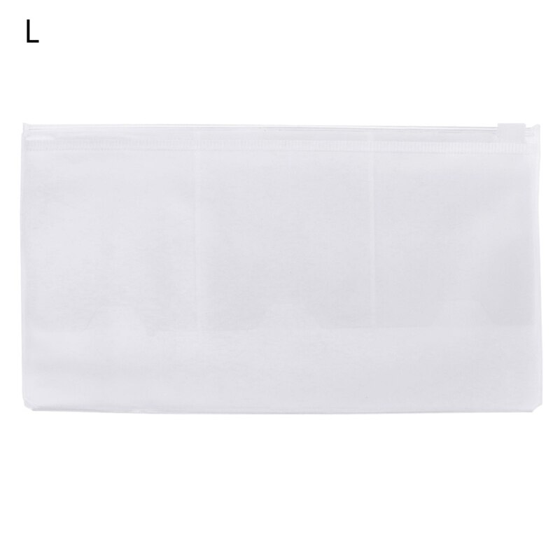 Travel Notebook PVC Zipper Bag Card Passport Organizer Waterproof Storage Holder: L