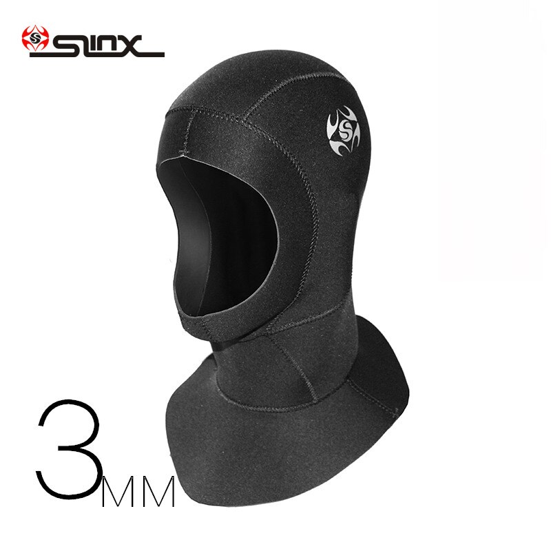 1pc slinx dykkerhætte 3mm dykkerhætter i neopren dyk sportsfiskeri mænd vandtæt holde varmen hat våddragt hætte: Xl 56-58cm