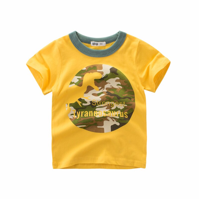 Neue Koreanische Flut Kleidung Sommer Jungen Kurzarm T-Shirt: YELLOW