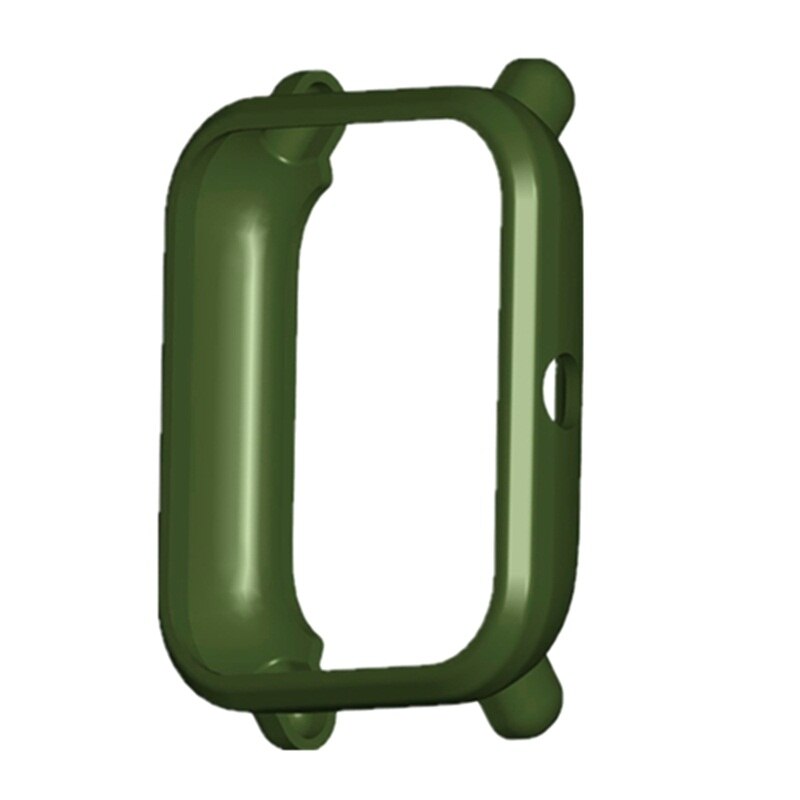 FIFATA TPU Protective Case Bumper For Xiaomi Amazfit Bip U / Bip / POP Smart Watch Cover Edge Frame Shell For Huami Amazfit BipU: Dark green / Amazfit Bip U