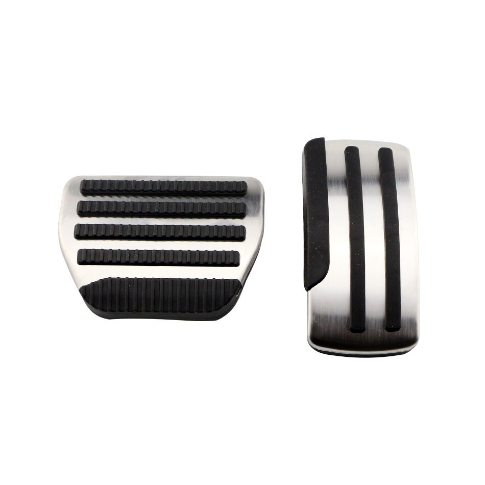 Pédales de voiture pour Nissan x-trail T31 Qashqai J10 voiture en acier inoxydable à MT couvre-pédales pour Nissan x-trail Qashqai -15: AT 2 Pcs