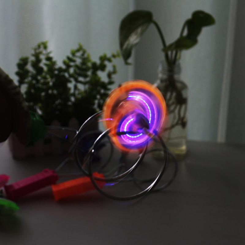 Flashing Gyroscope Spinning Top Magnetic Gyro Wheel Track Toy LED Light Gyroscopic Toys For Children Classic Toys