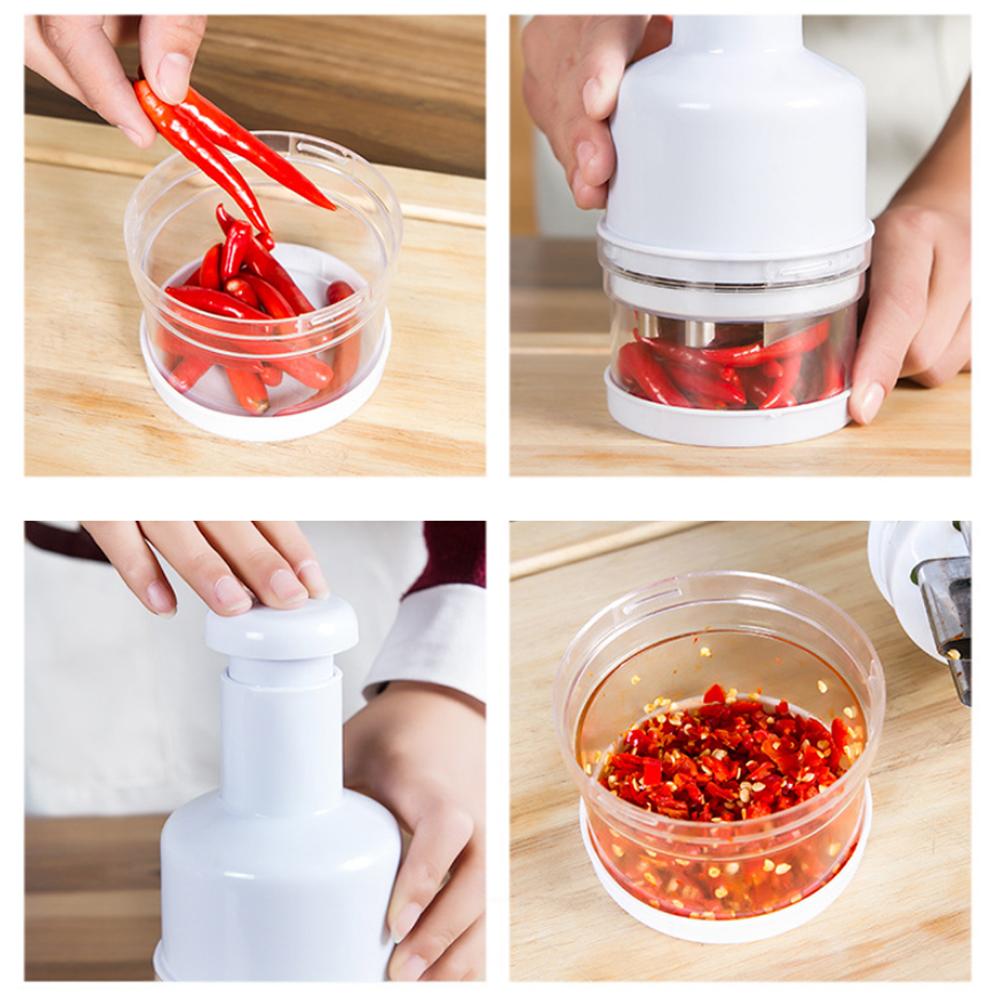 Edelstahl Hand-Gedrückt Gemüse Cutter Lebensmittel Zerhacker Für Schneiden Zwiebel Und Hacken Gemüse Multifunktionale Küche Werkzeug