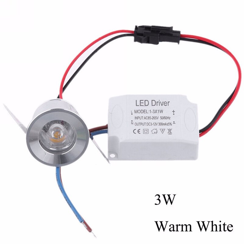 1W /3W LED White / Warm White LED Mini Spotlight Lamp AC 85-265V Mini Surface Mounted Light Led Downlight Jewelry Cabinet Lamp: 2