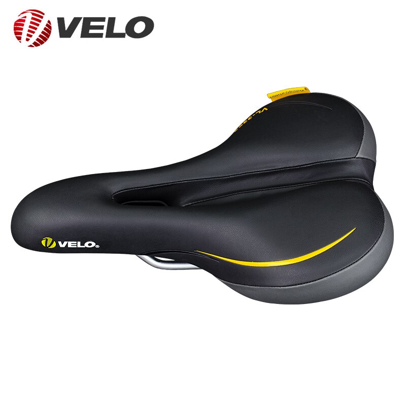 Velo-3205 Bicycle Saddle Pro Mtb Saddle Wide Comfort Soft Cushion Bike Seat Men Padded Saddle For Bike Pu Leather Bicycle Saddle