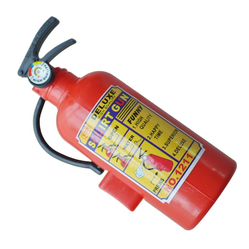 Children Red Plastic Fire Extinguisher Shaped Squirt Water Gun Toy: Default Title