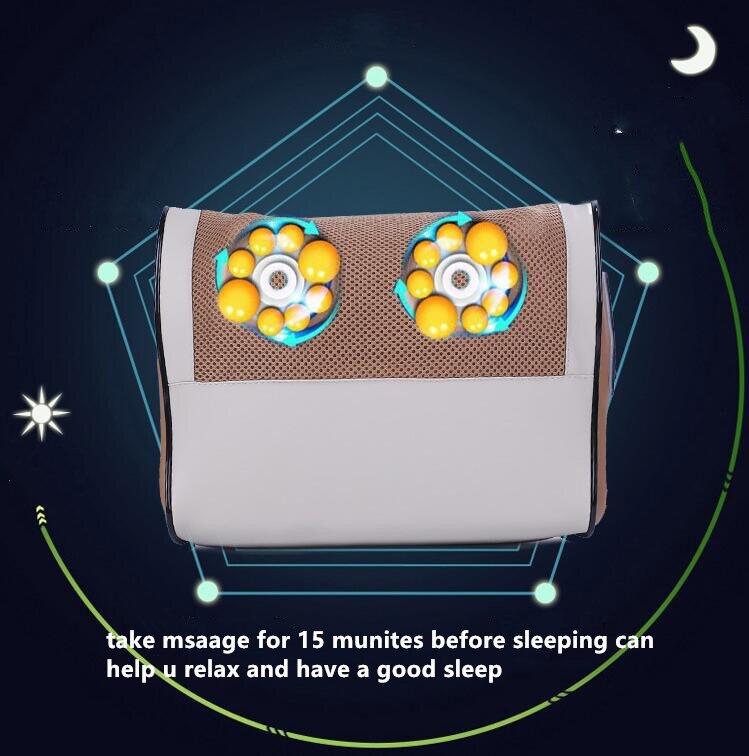 16 HEADS relax massage Sleep aid pillow with heat function neck and twist massage pillow