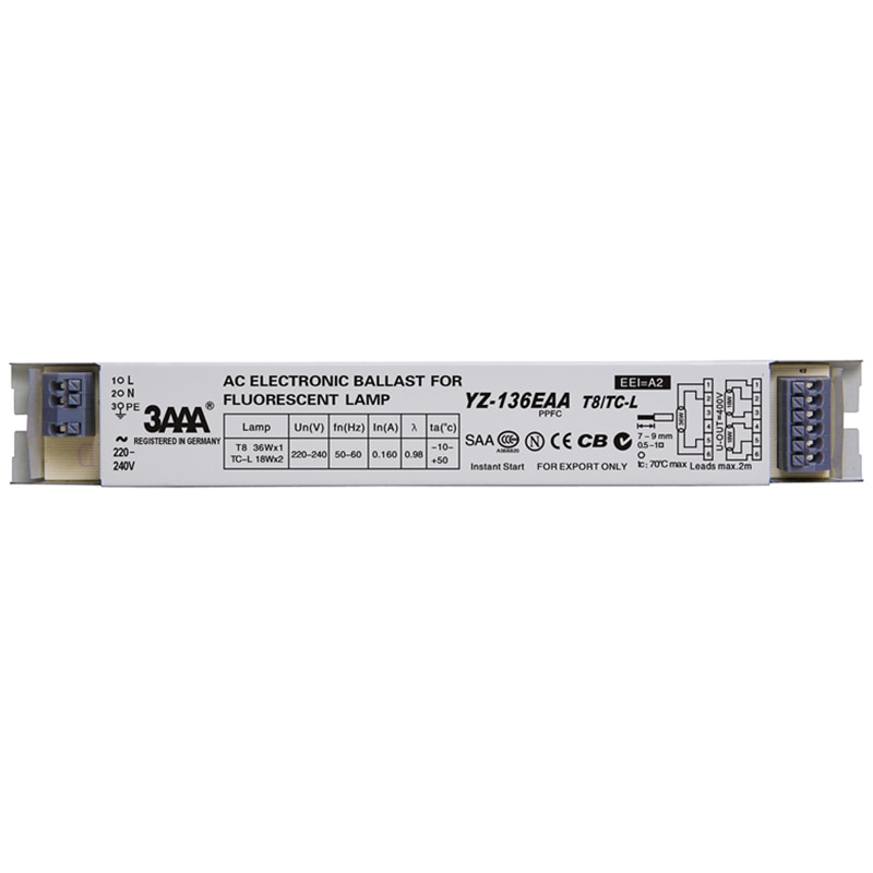 220v yz -136 eaa yz -236 eaa yz -336 eaa  t8/ tc -l 2*36w 3*36w t8 elektronisk forkobling til  t8 36w lysstofrør til lysstofrør