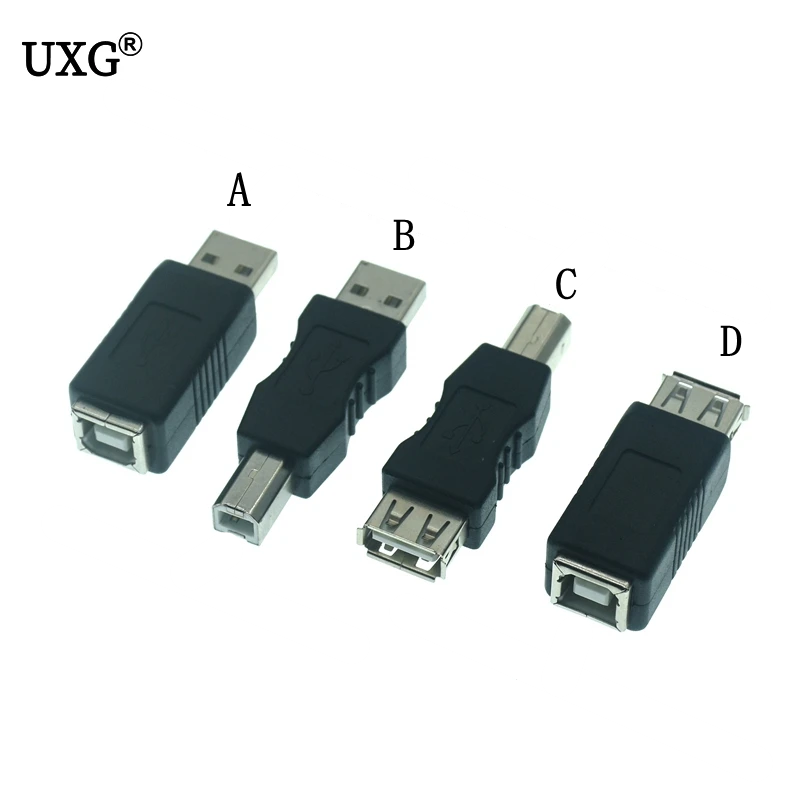 Connecteur adaptateur USB 3.0 mâle et femelle vers B femelle, convertisseur d'impression d'imprimante, port USB 2.0, au détail: Orange / 0.8 m