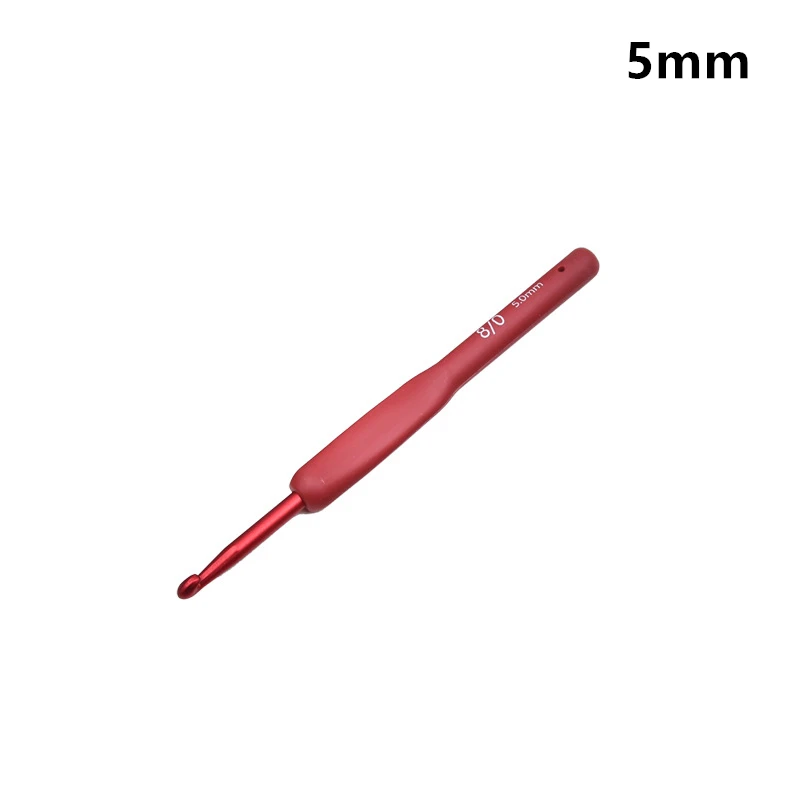 Ganchos de tejer para suéter, herramientas de costura para manualidades hechas a mano, gancho de ganchillo rojo de tulipán de aluminio, mango esmerilado, ganchillo de silicona TPR: Oro