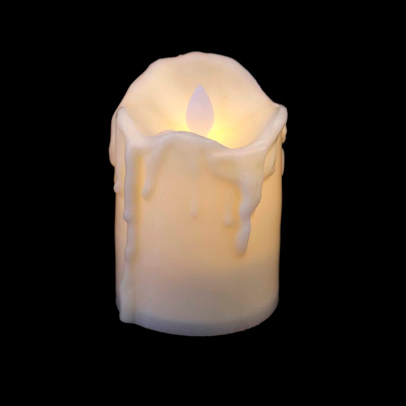 Led Batterij Aangedreven Led Kaars Multicolor Lamp Simulatie Kleur Vlam Knipperende Thee Licht Thuis Birthday Party Bruiloft Decoratie: YELLOW